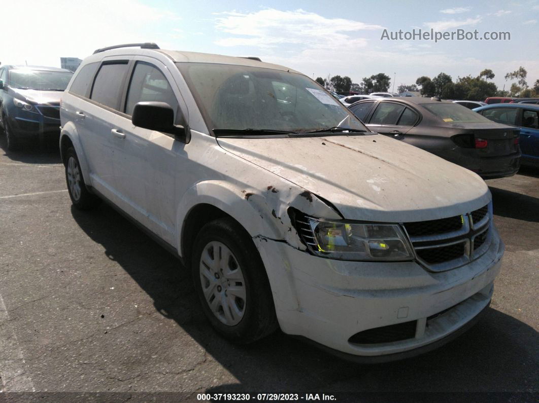 2016 Dodge Journey Se White vin: 3C4PDCAB1GT220314