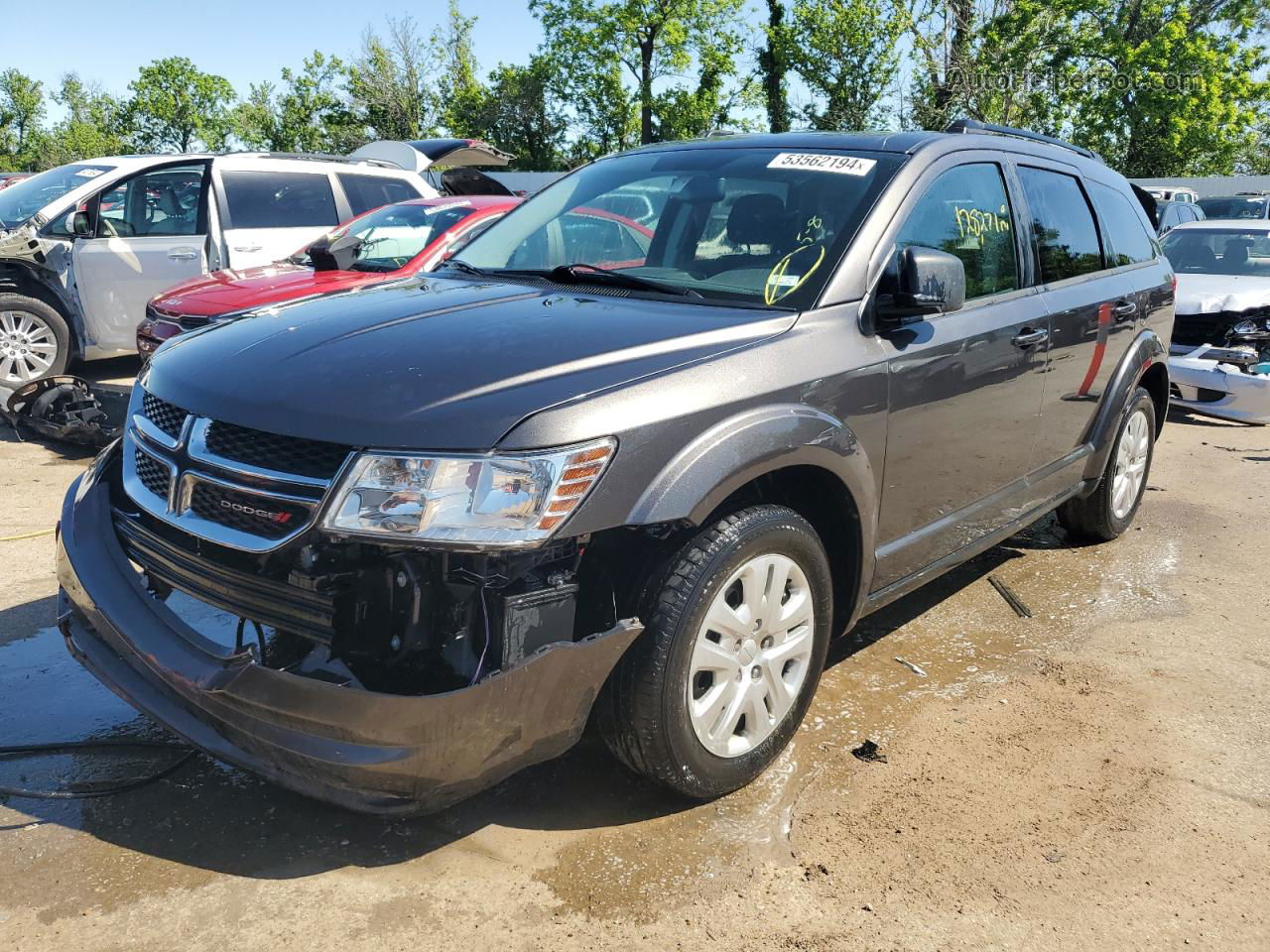 2017 Dodge Journey Se Gray vin: 3C4PDCAB1HT521960