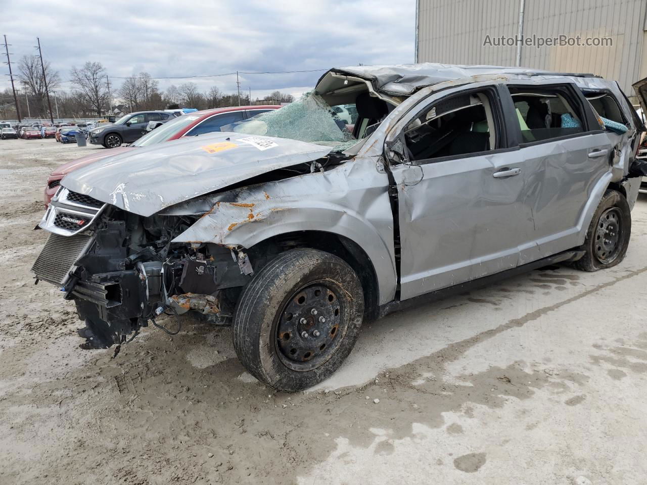 2017 Dodge Journey Se Gray vin: 3C4PDCAB1HT552741