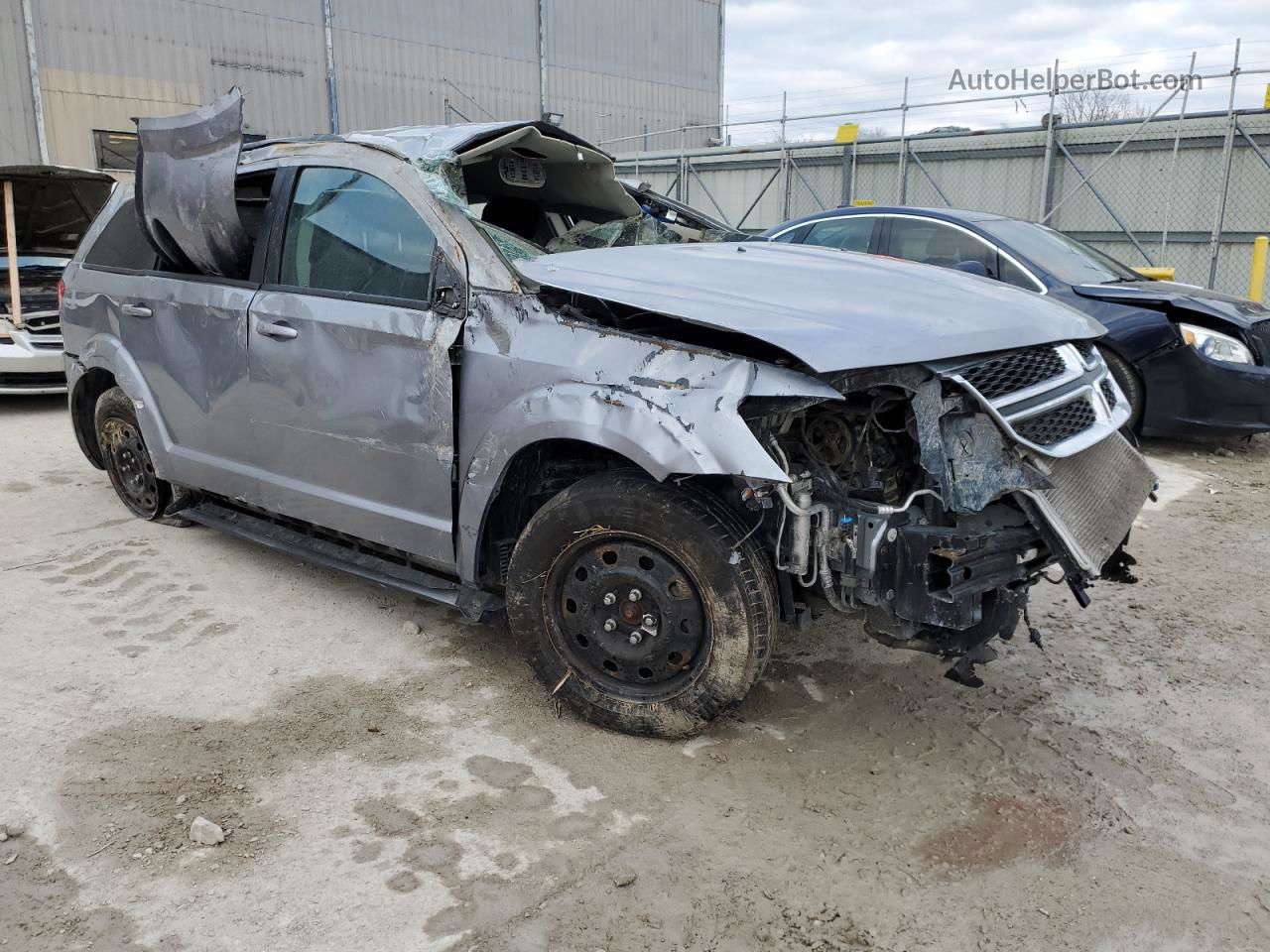 2017 Dodge Journey Se Gray vin: 3C4PDCAB1HT552741