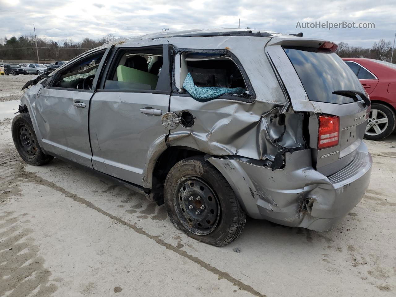 2017 Dodge Journey Se Gray vin: 3C4PDCAB1HT552741