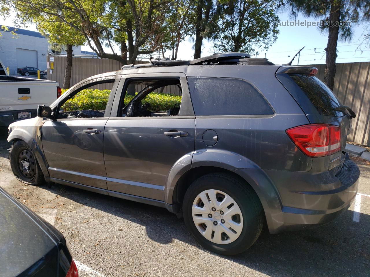 2014 Dodge Journey Se Gray vin: 3C4PDCAB2ET154899