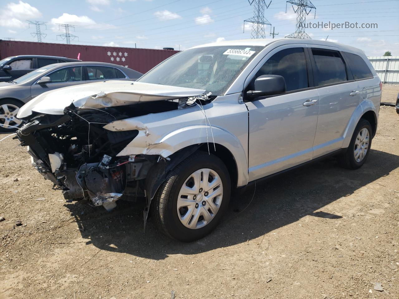 2014 Dodge Journey Se Silver vin: 3C4PDCAB2ET183304