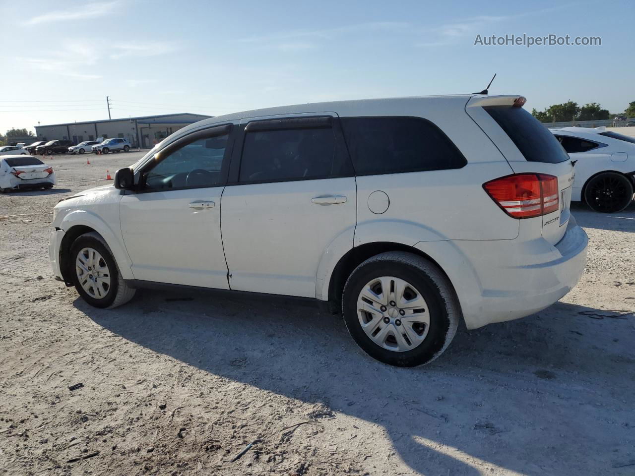 2014 Dodge Journey Se White vin: 3C4PDCAB2ET193895