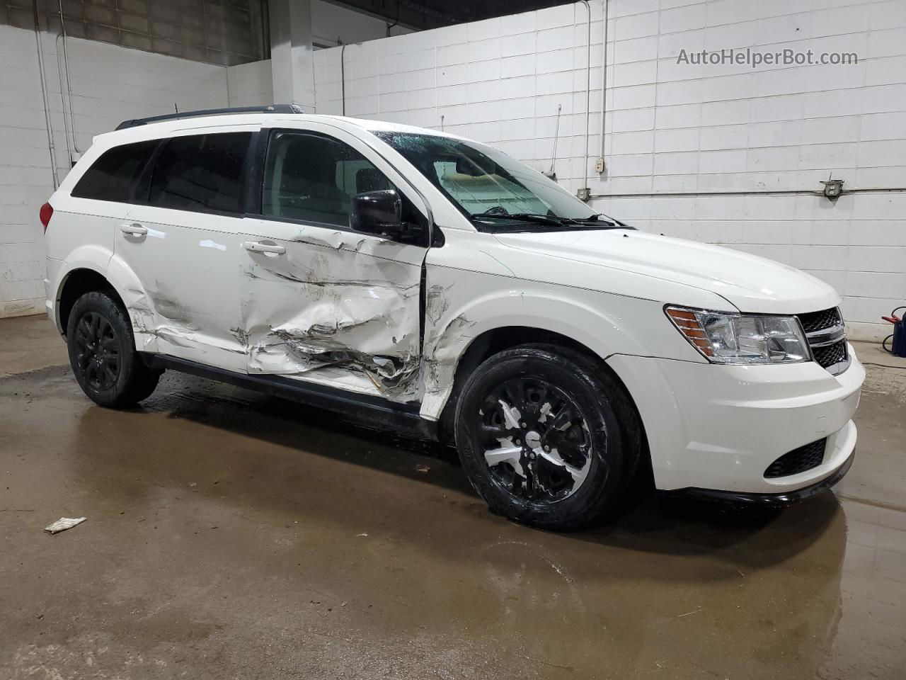 2015 Dodge Journey Se White vin: 3C4PDCAB2FT596597