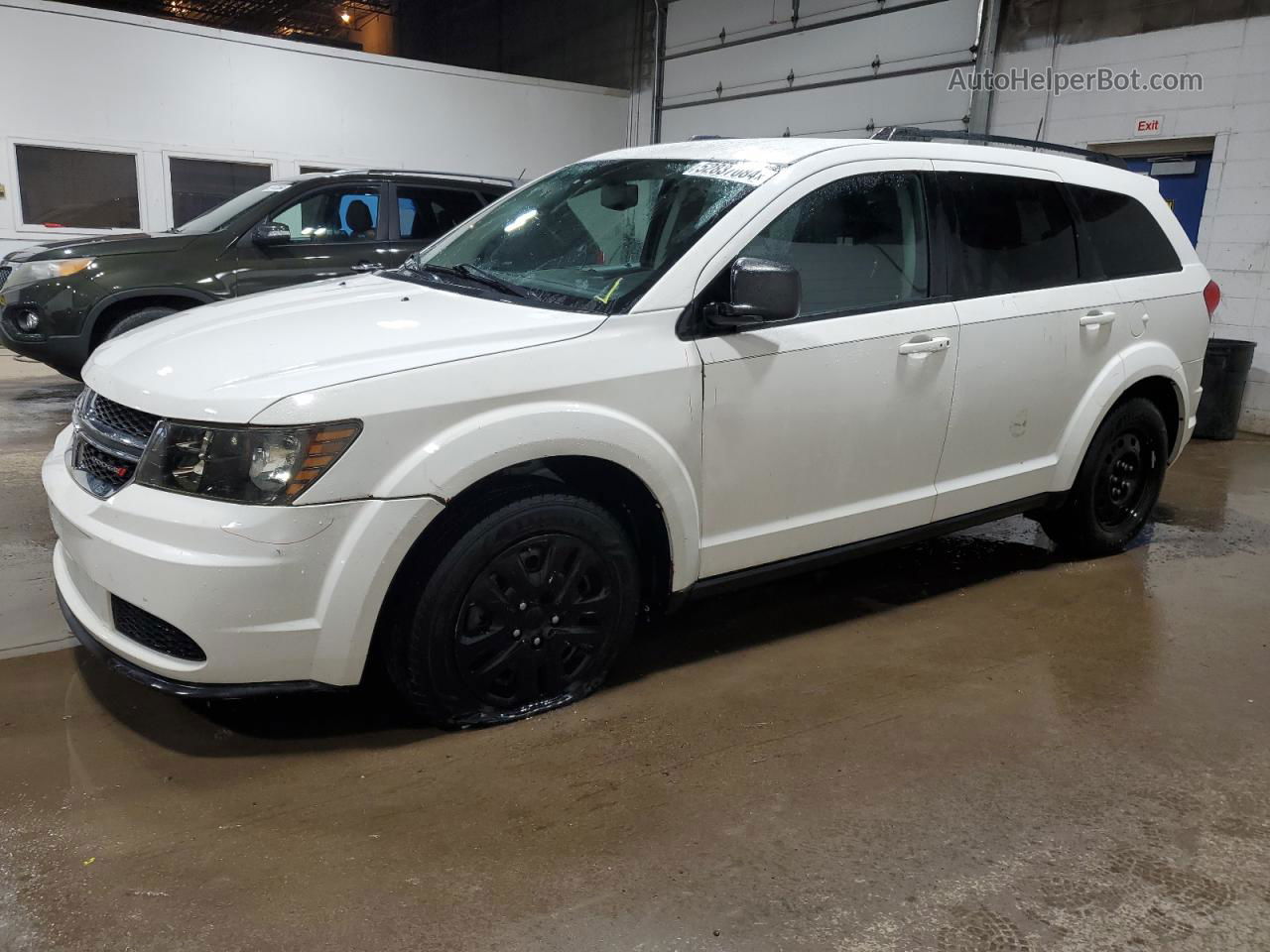 2015 Dodge Journey Se White vin: 3C4PDCAB2FT596597