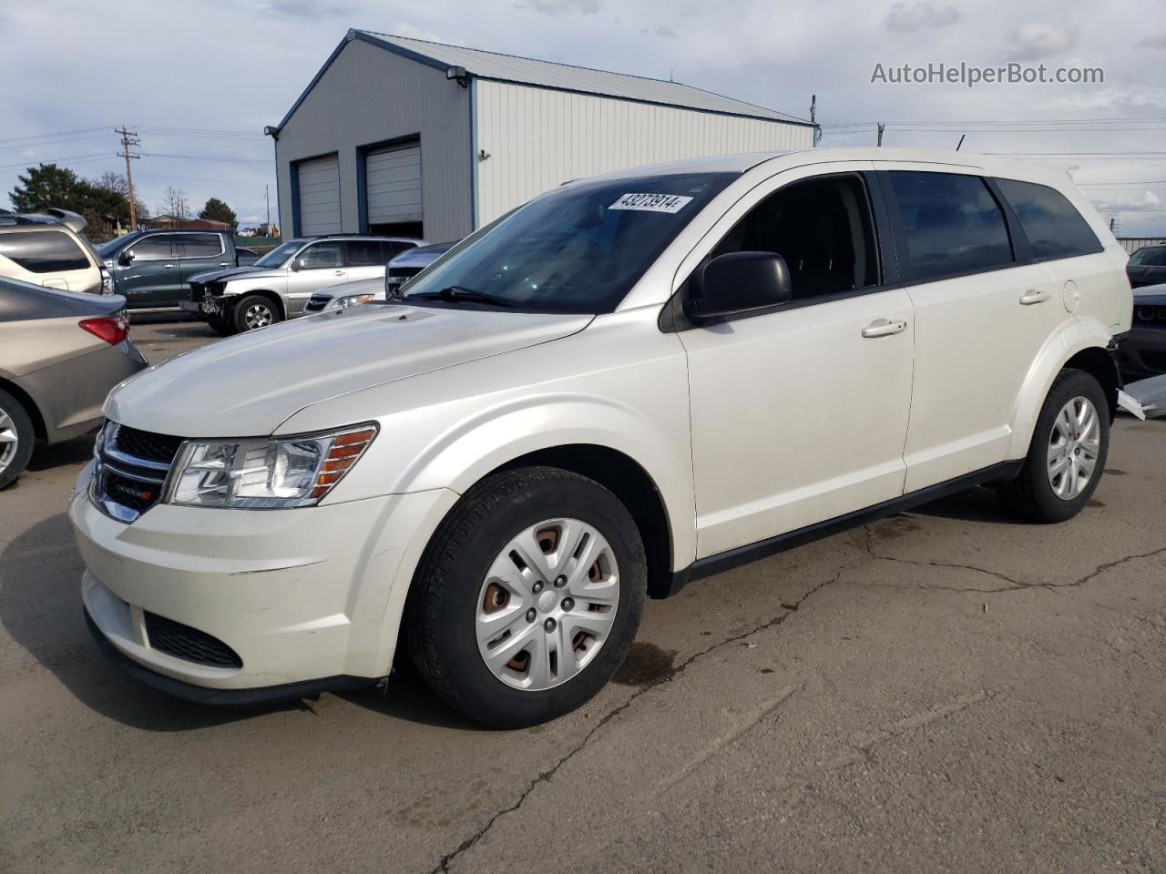 2015 Dodge Journey Se White vin: 3C4PDCAB2FT630697