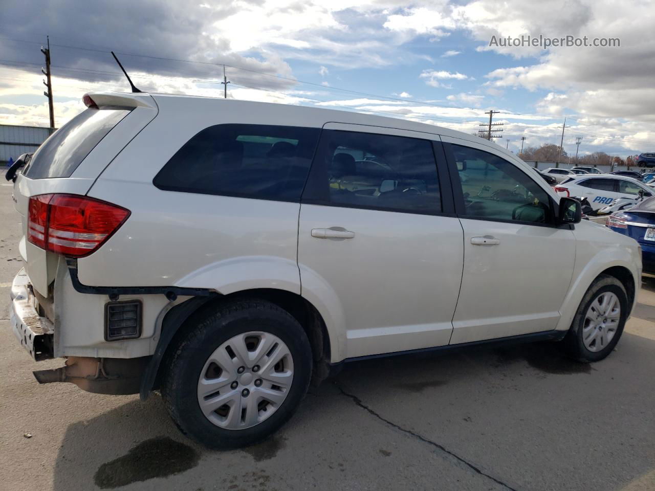 2015 Dodge Journey Se White vin: 3C4PDCAB2FT630697