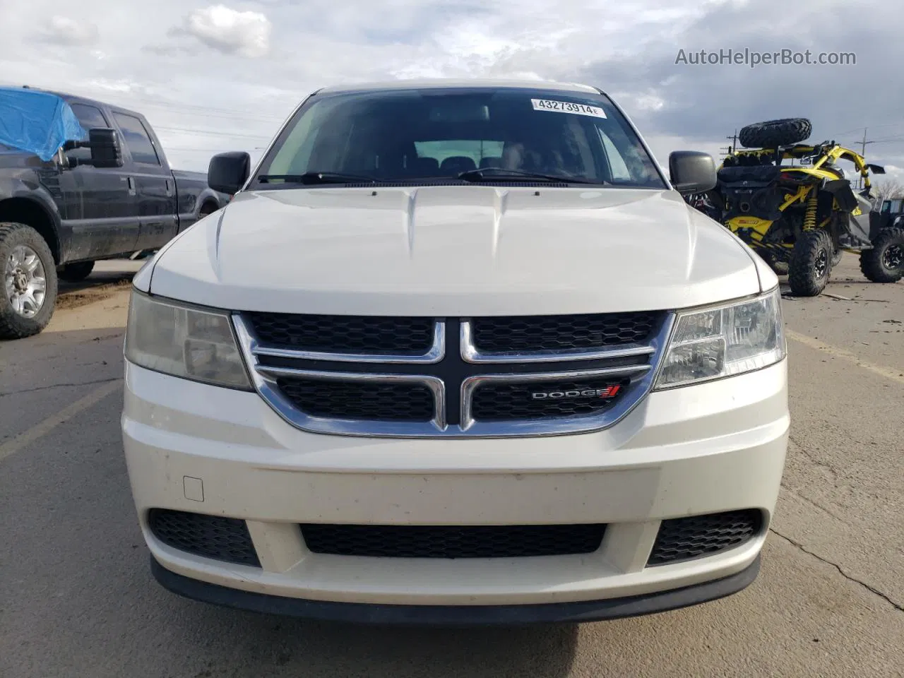 2015 Dodge Journey Se White vin: 3C4PDCAB2FT630697