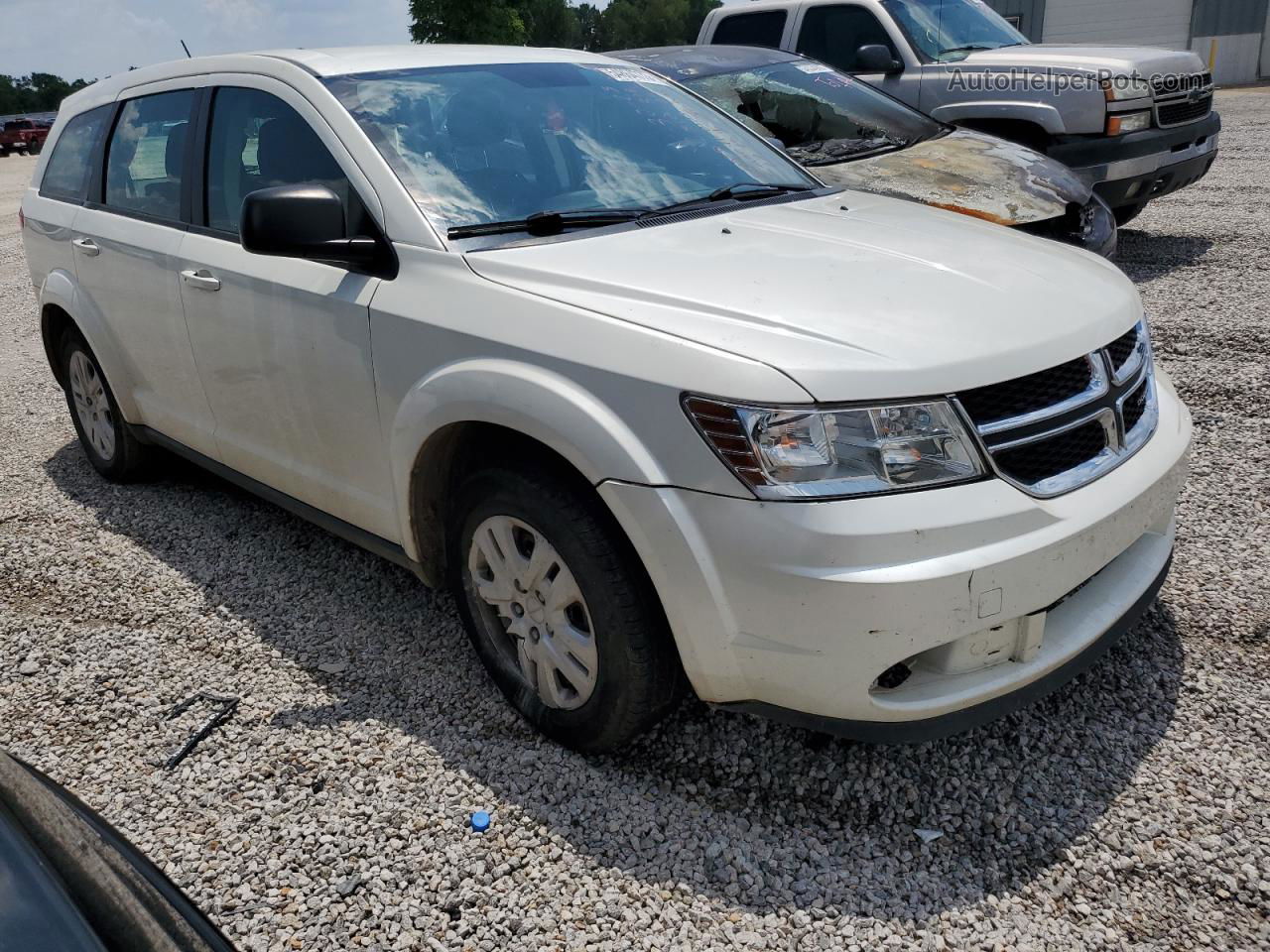 2015 Dodge Journey Se White vin: 3C4PDCAB2FT699731