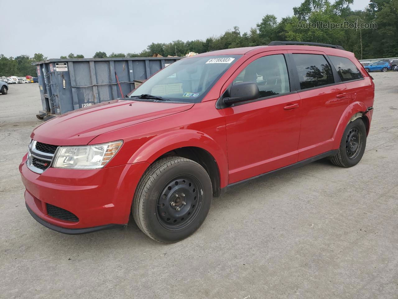 2016 Dodge Journey Se Burgundy vin: 3C4PDCAB2GT210357