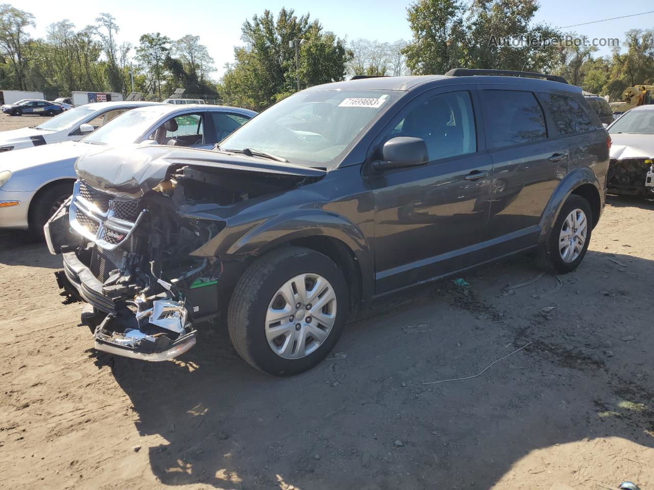 2017 Dodge Journey Se Черный vin: 3C4PDCAB2HT516699