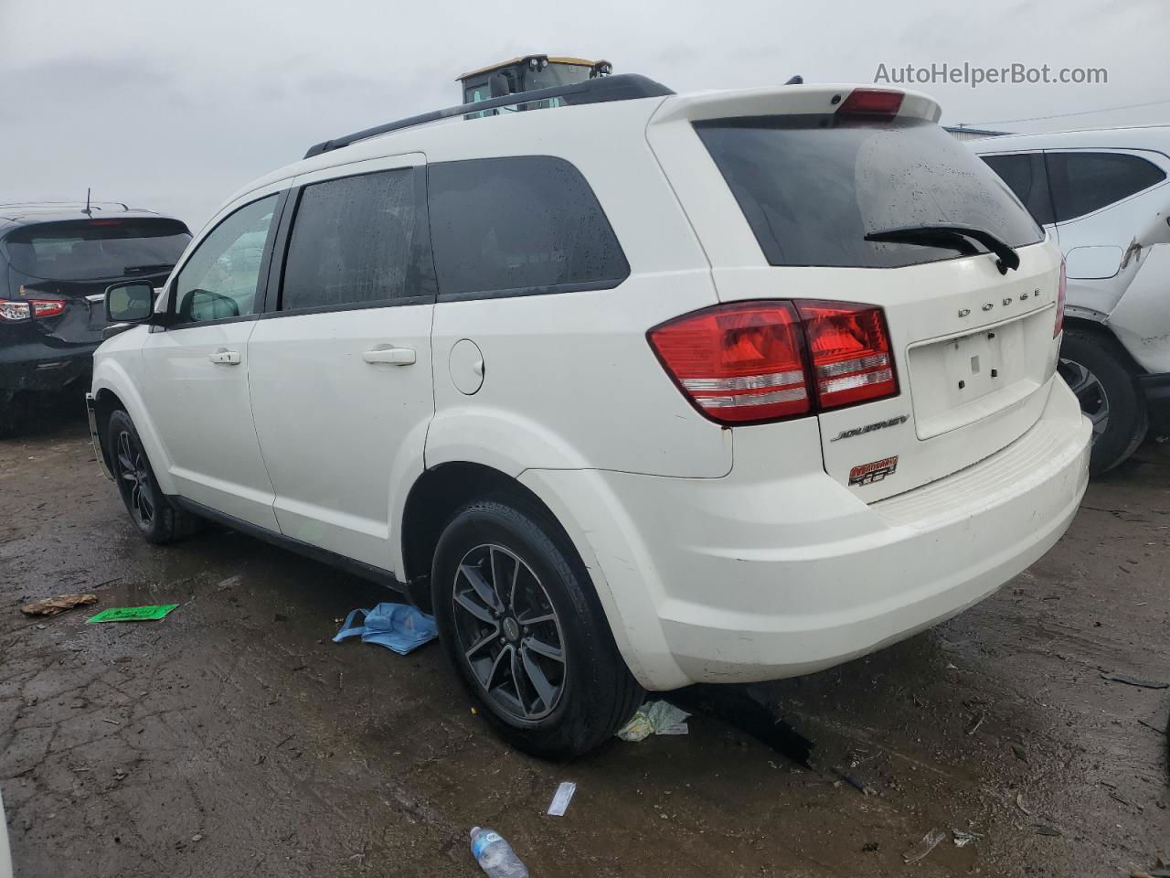 2017 Dodge Journey Se White vin: 3C4PDCAB2HT600067