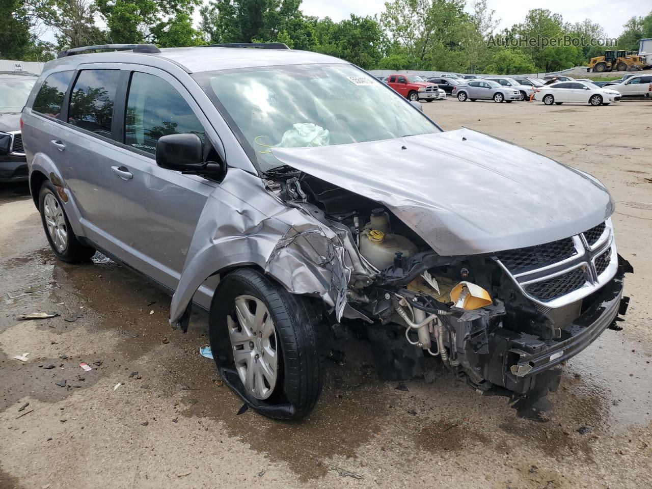 2017 Dodge Journey Se Silver vin: 3C4PDCAB2HT653867