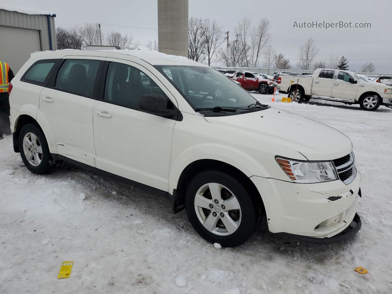 2014 Dodge Journey Se Белый vin: 3C4PDCAB3ET153549