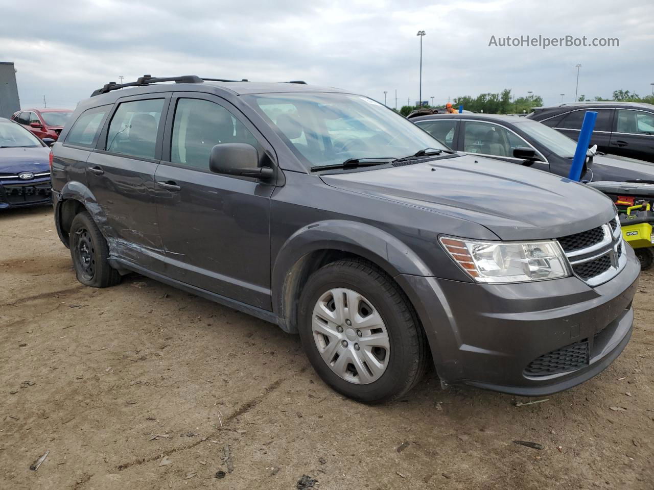 2014 Dodge Journey Se Gray vin: 3C4PDCAB3ET252372