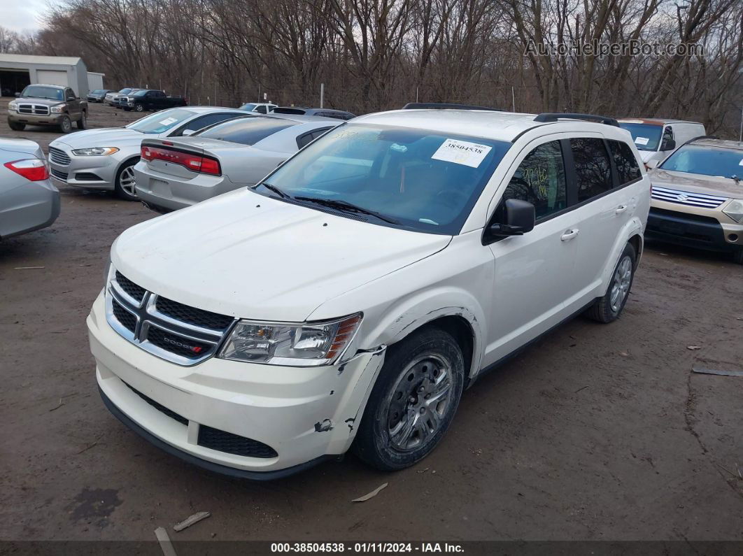 2016 Dodge Journey Se White vin: 3C4PDCAB3GT212246