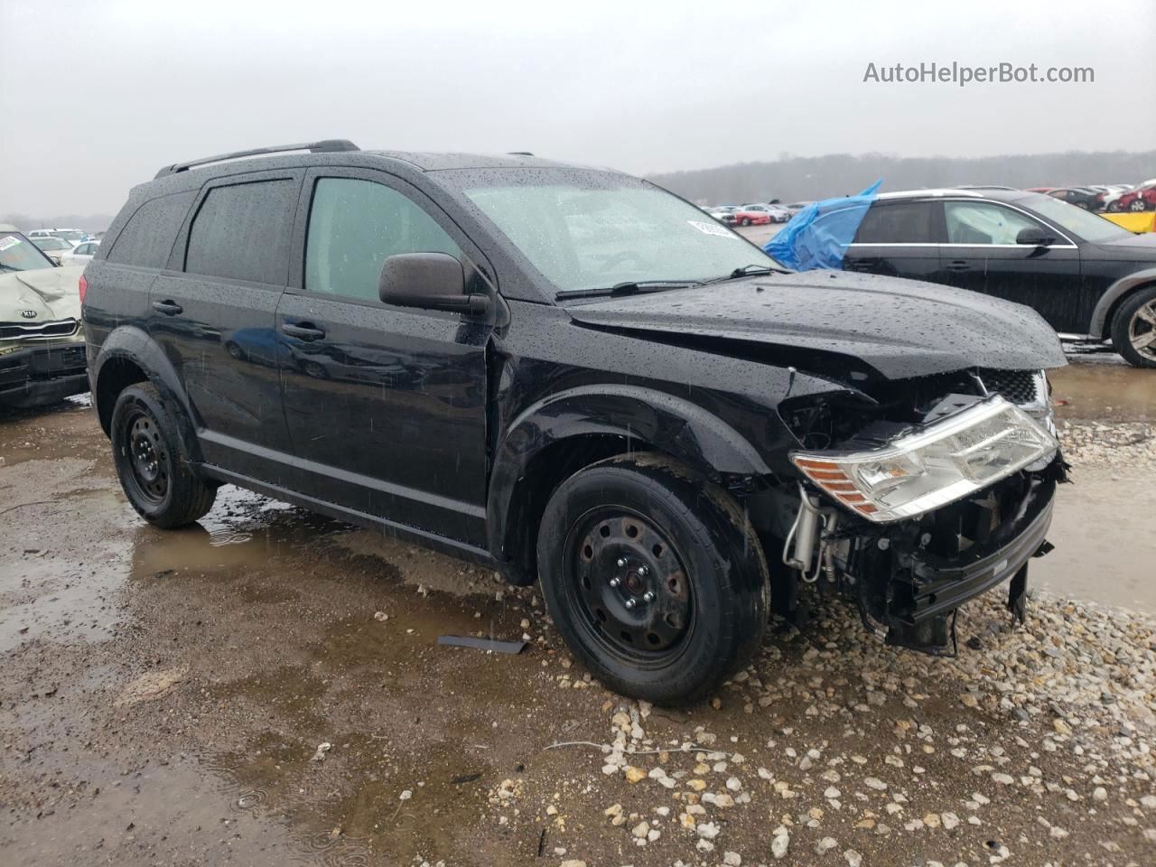 2017 Dodge Journey Se Черный vin: 3C4PDCAB3HT653554