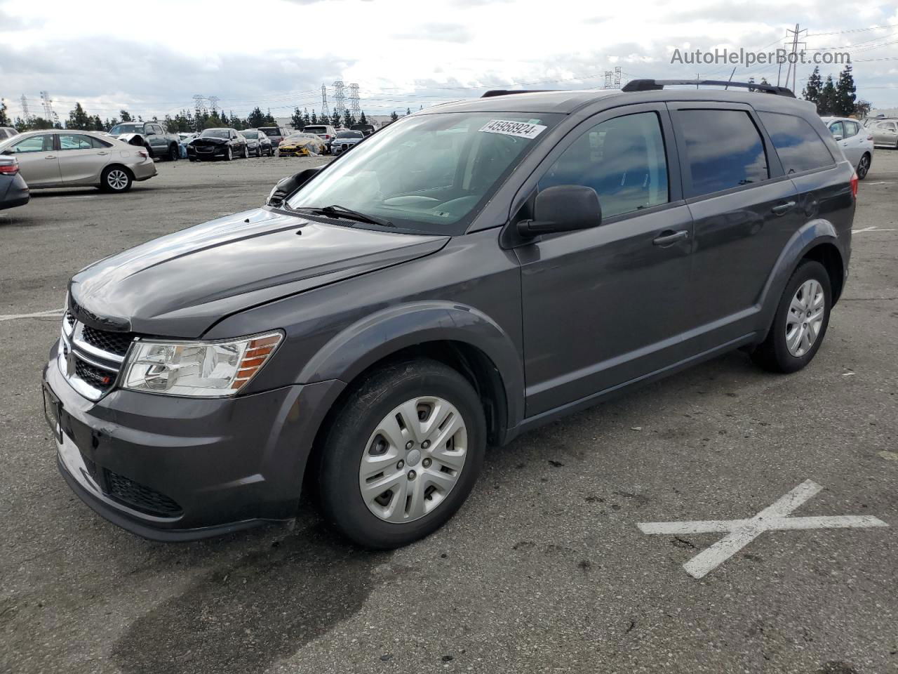 2017 Dodge Journey Se Gray vin: 3C4PDCAB3HT673979