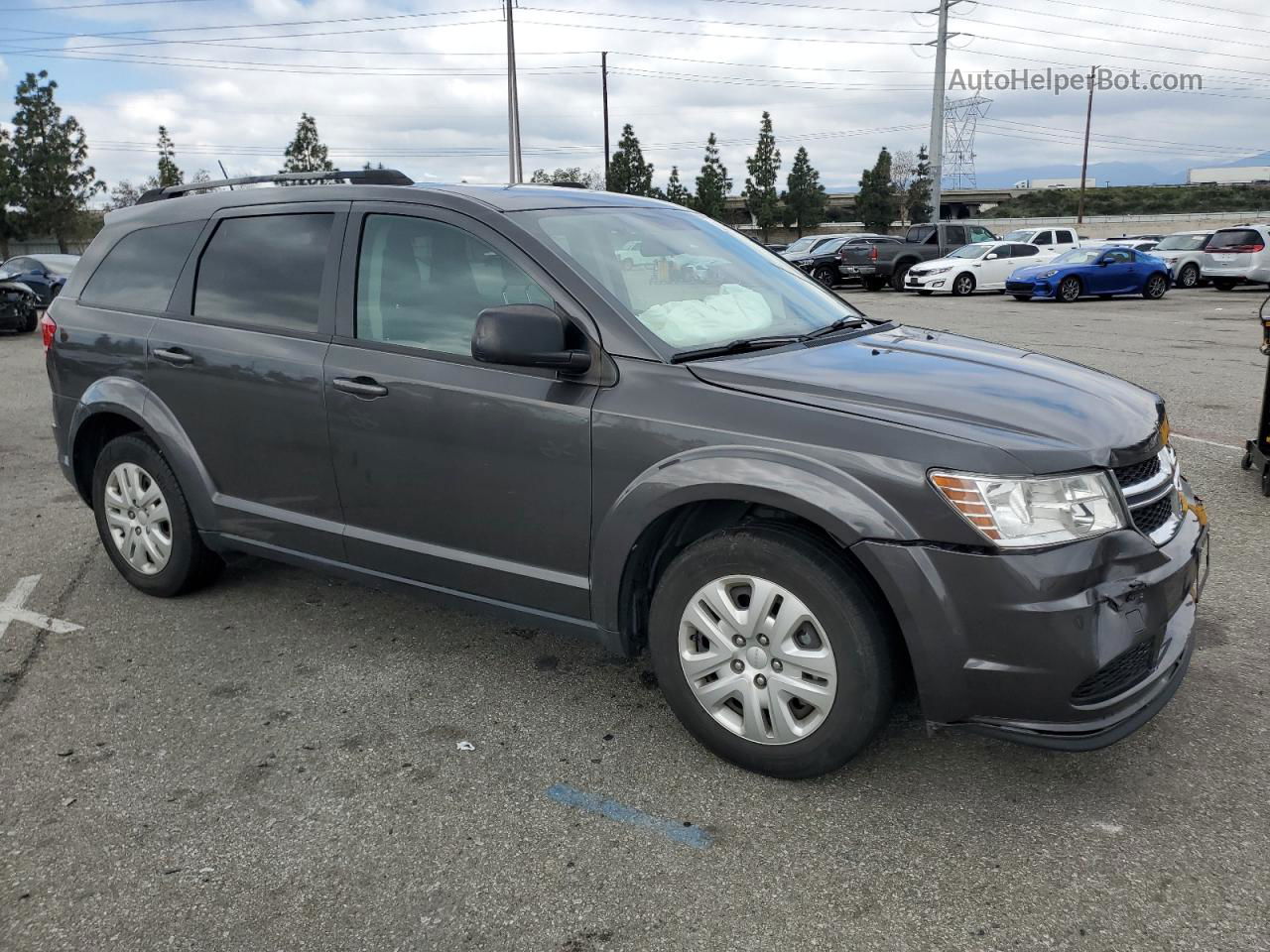 2017 Dodge Journey Se Gray vin: 3C4PDCAB3HT673979