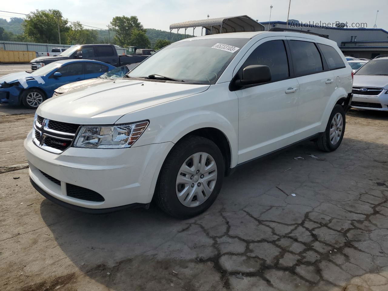 2017 Dodge Journey Se White vin: 3C4PDCAB3HT709119