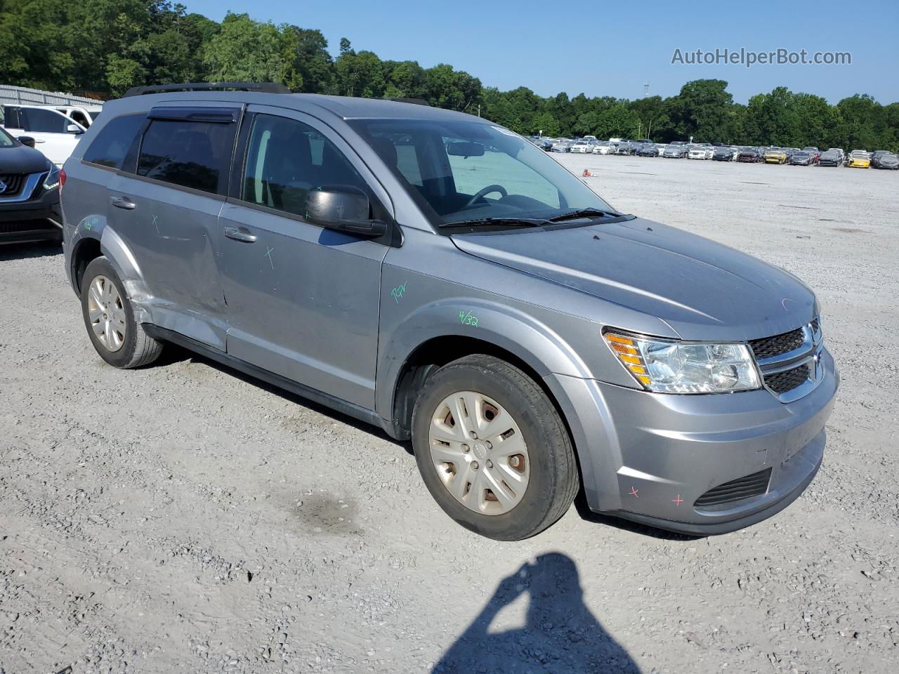 2017 Dodge Journey Se Silver vin: 3C4PDCAB3HT709542