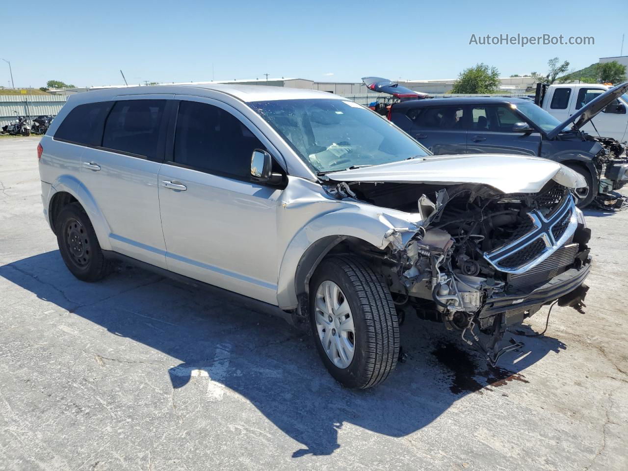 2014 Dodge Journey Se Серебряный vin: 3C4PDCAB4ET102156