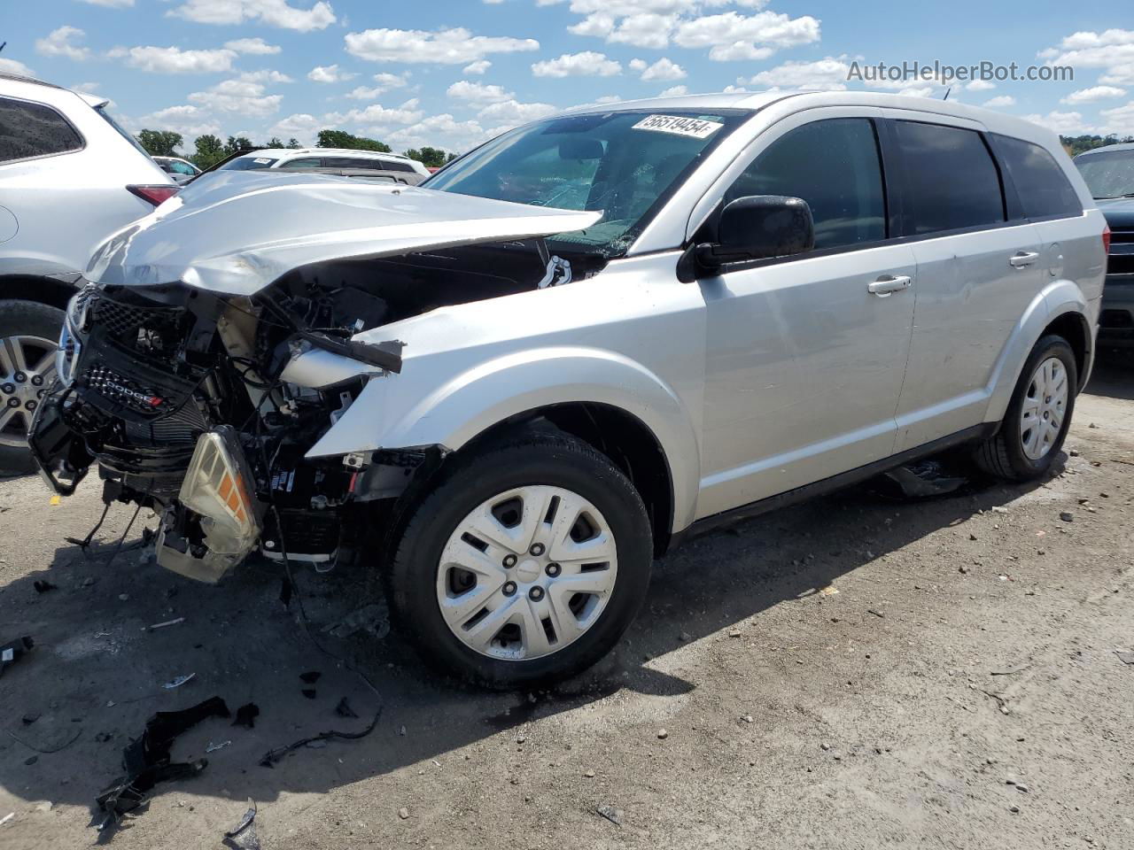 2014 Dodge Journey Se Silver vin: 3C4PDCAB4ET140017