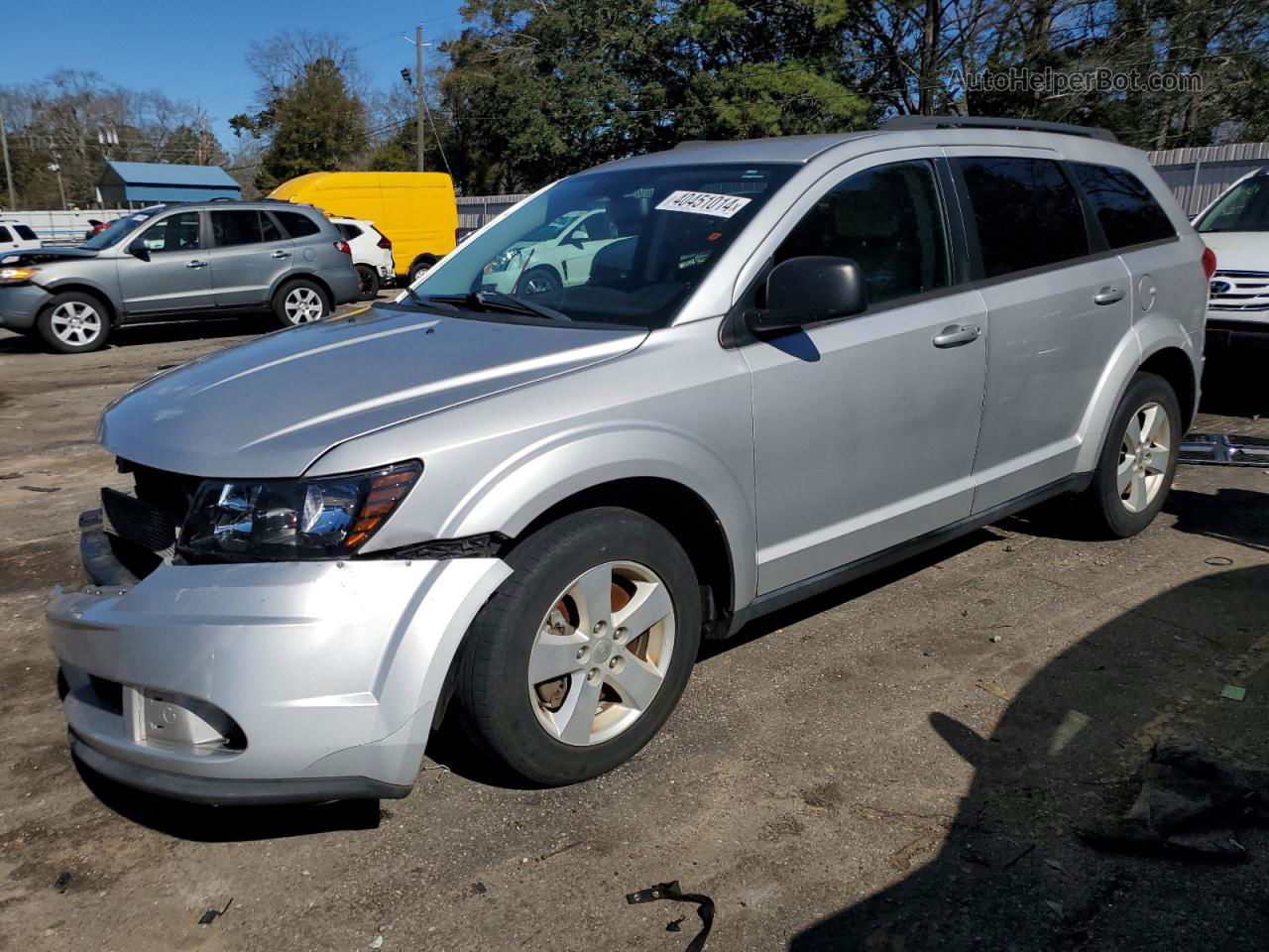 2014 Dodge Journey Se Silver vin: 3C4PDCAB4ET141507