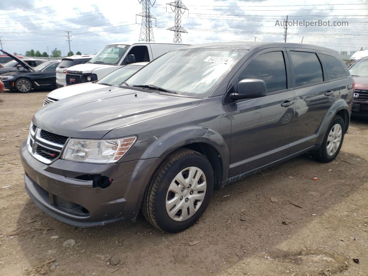 2014 Dodge Journey Se Gray vin: 3C4PDCAB4ET276485