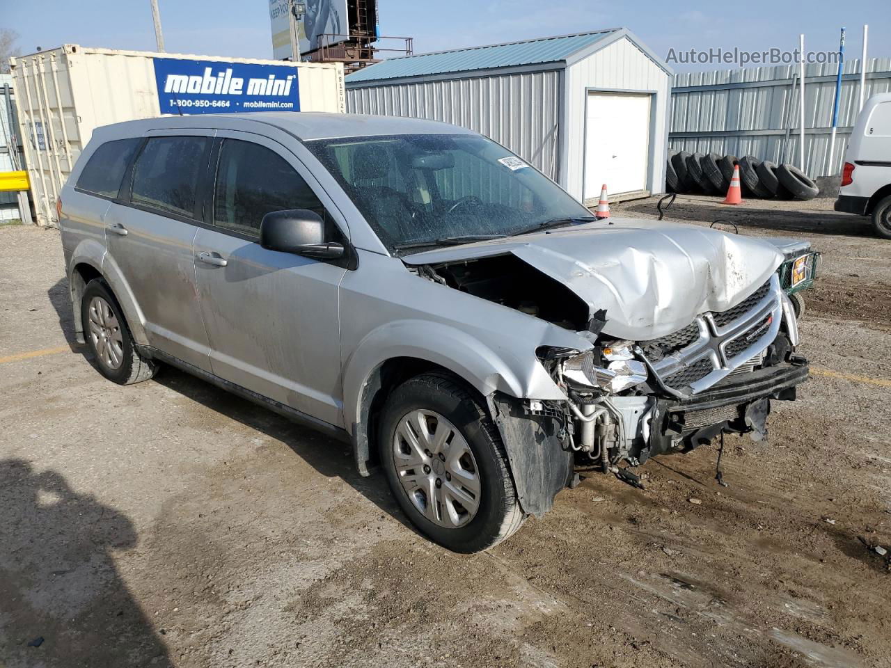 2014 Dodge Journey Se Серебряный vin: 3C4PDCAB4ET280763