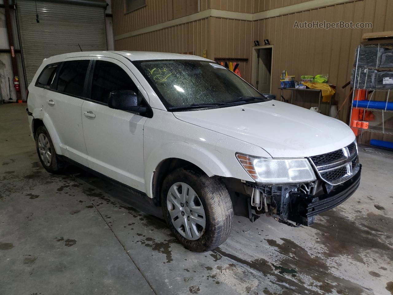 2015 Dodge Journey Se White vin: 3C4PDCAB4FT552293