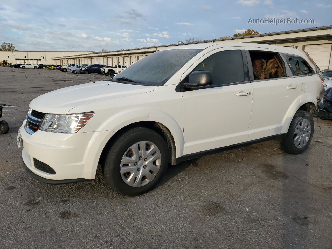 2015 Dodge Journey Se White vin: 3C4PDCAB4FT595712