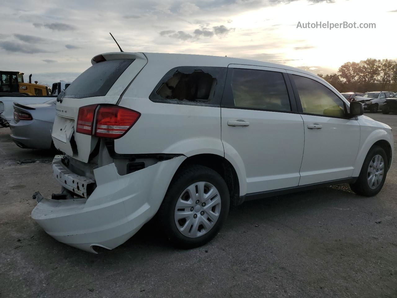 2015 Dodge Journey Se White vin: 3C4PDCAB4FT595712