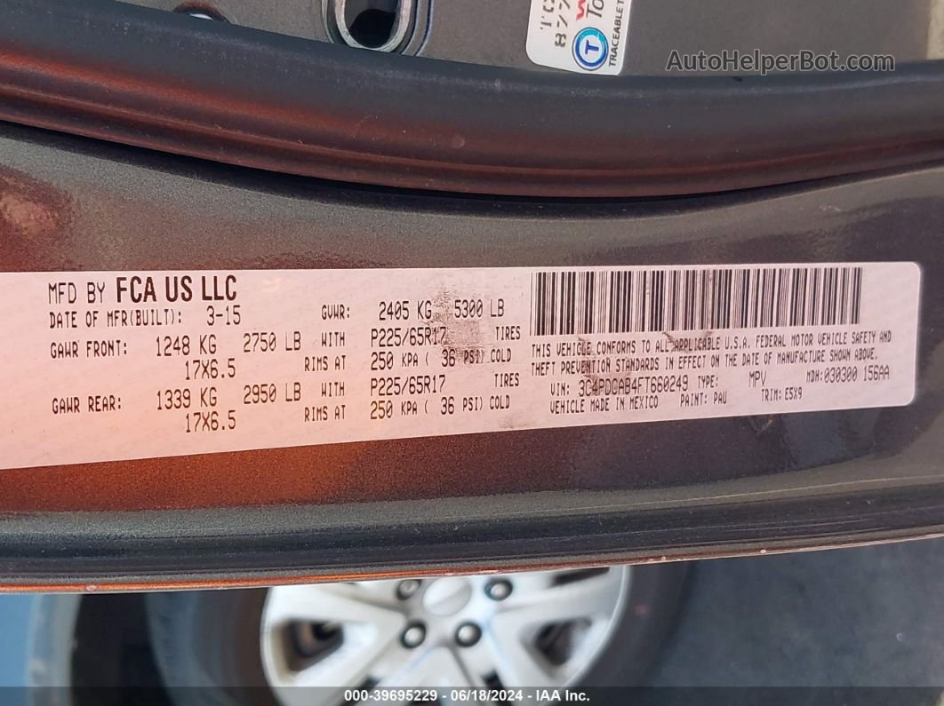 2015 Dodge Journey American Value Pkg Gray vin: 3C4PDCAB4FT660249
