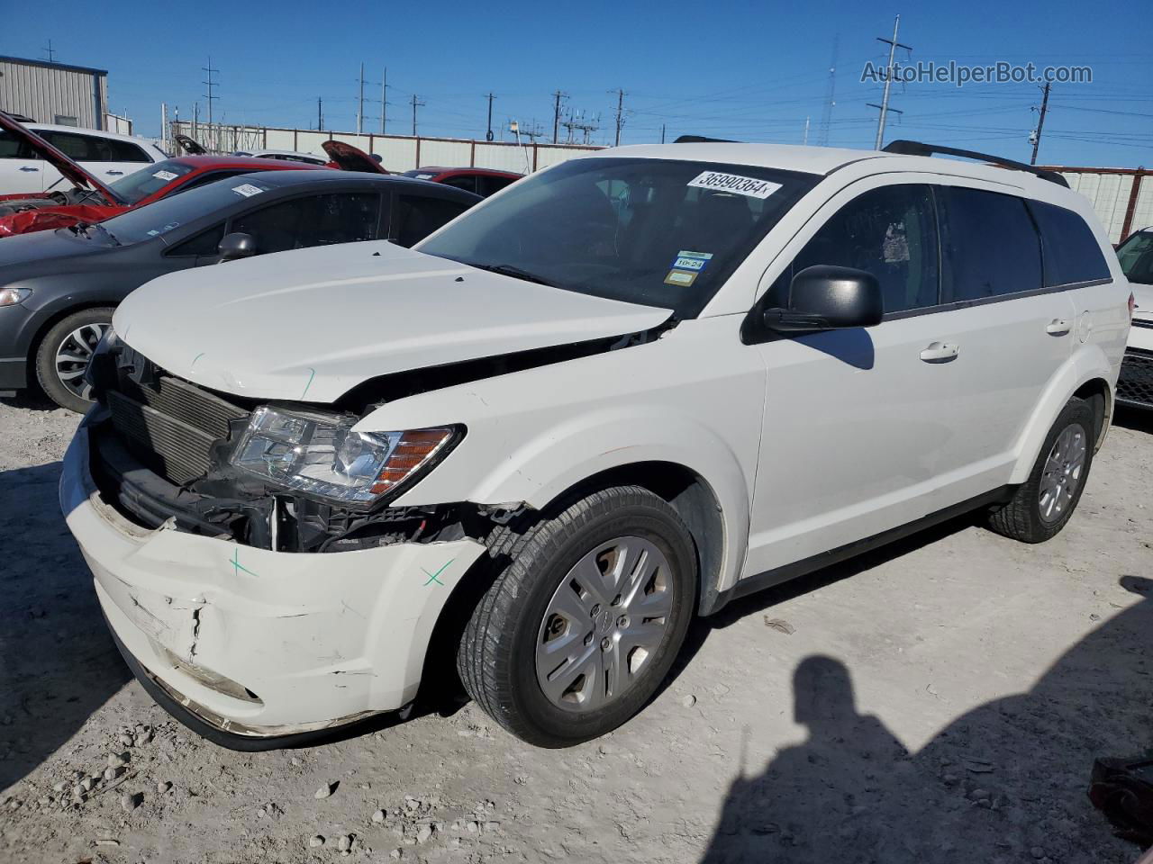 2016 Dodge Journey Se White vin: 3C4PDCAB4GT147326