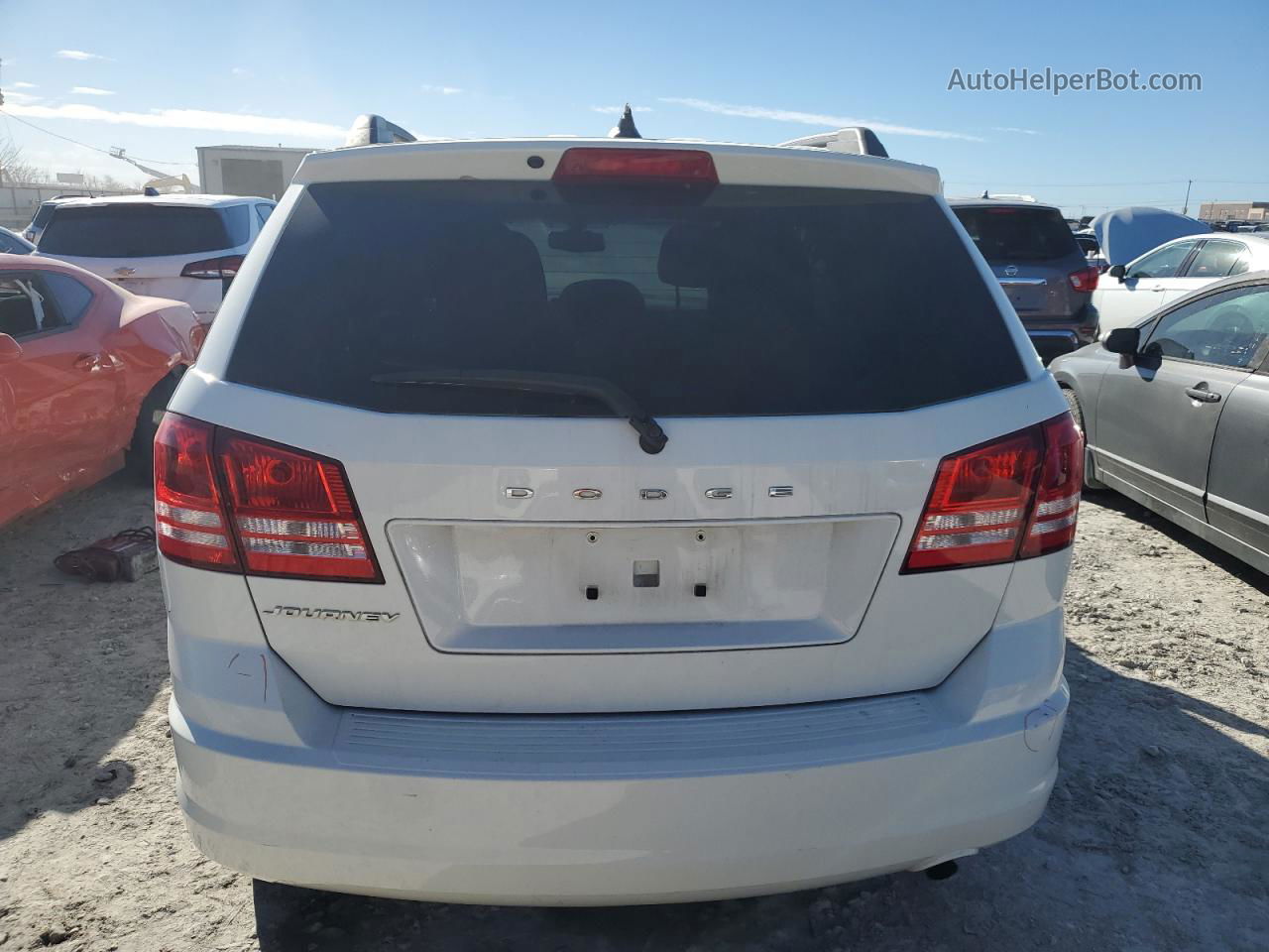 2016 Dodge Journey Se White vin: 3C4PDCAB4GT147326