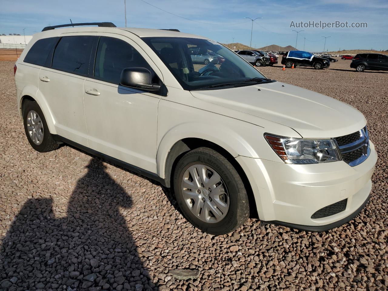 2016 Dodge Journey Se White vin: 3C4PDCAB4GT157791