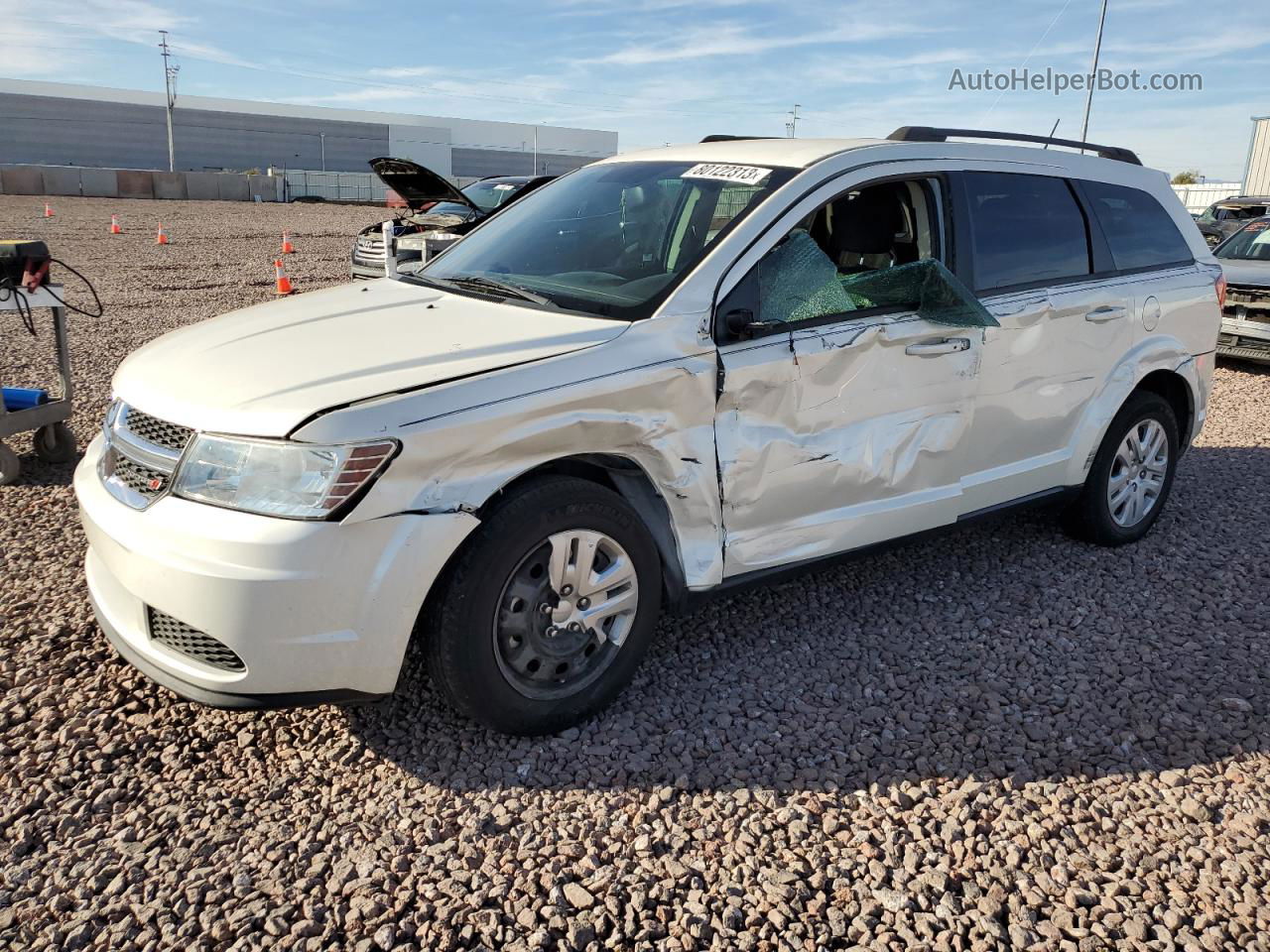 2016 Dodge Journey Se White vin: 3C4PDCAB4GT157791