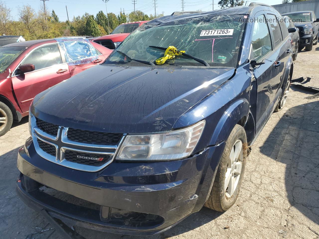 2017 Dodge Journey Se Синий vin: 3C4PDCAB4HT539255