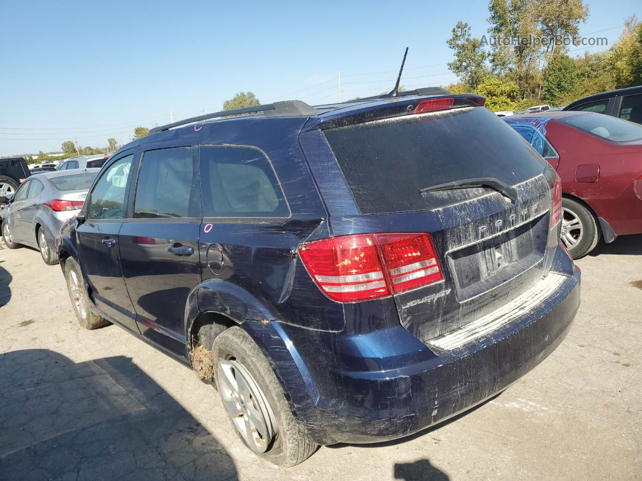 2017 Dodge Journey Se Синий vin: 3C4PDCAB4HT539255