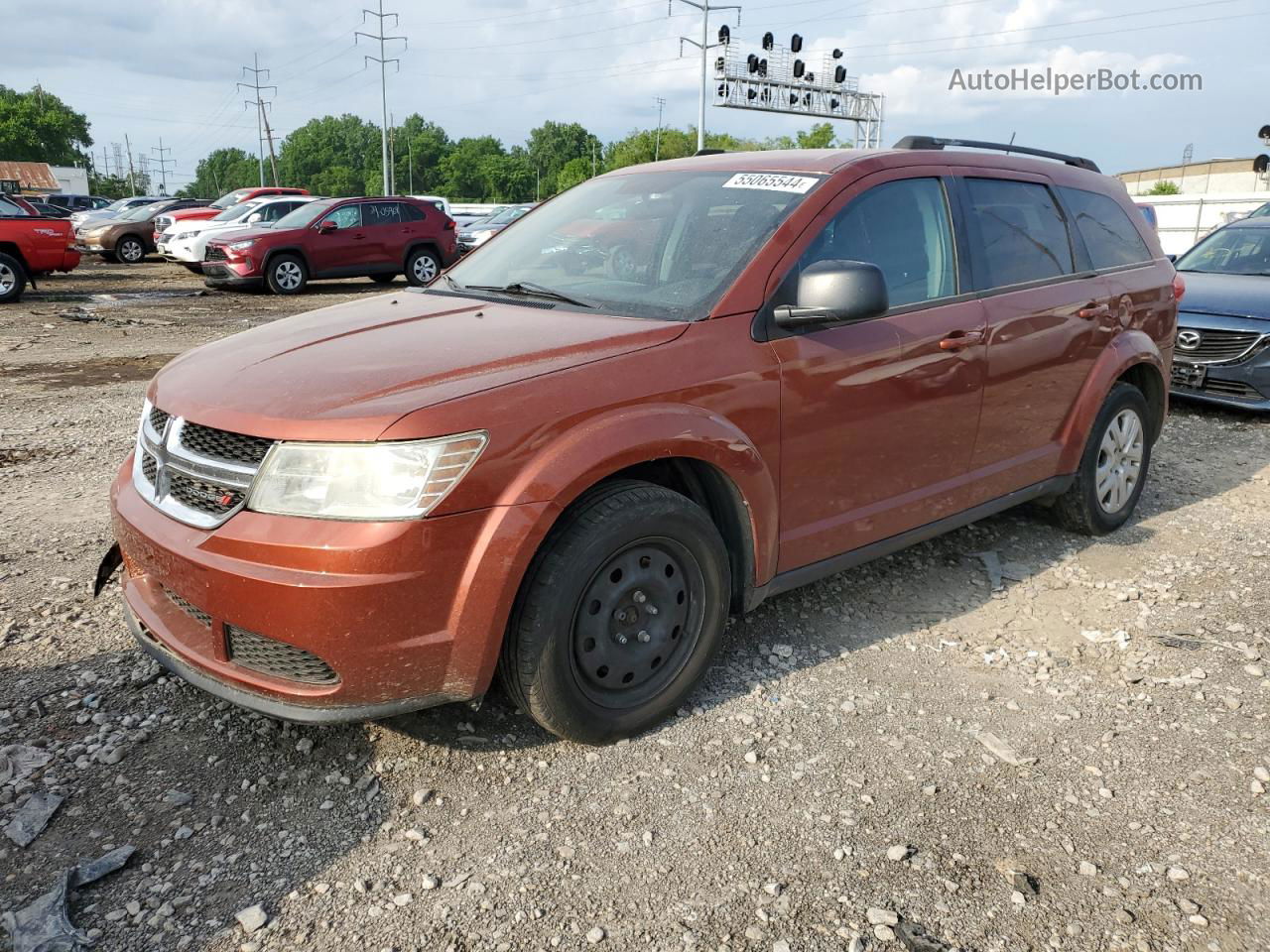 2014 Dodge Journey Se Orange vin: 3C4PDCAB5ET227974