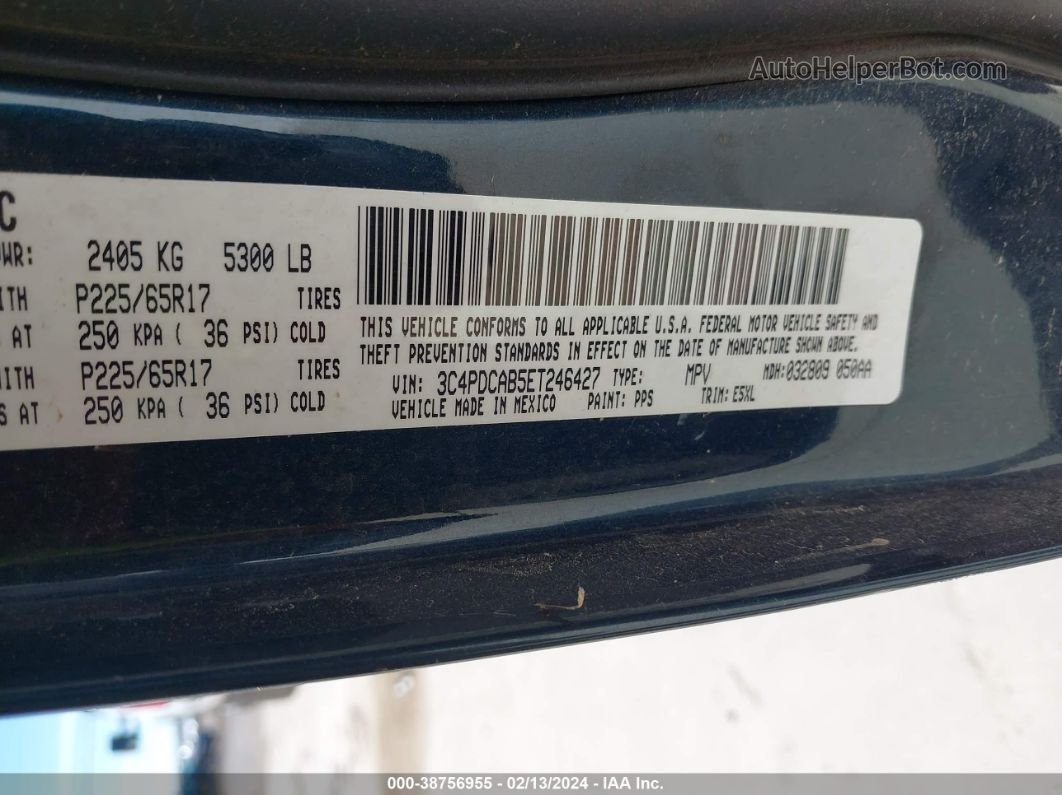 2014 Dodge Journey American Value Pkg Blue vin: 3C4PDCAB5ET246427