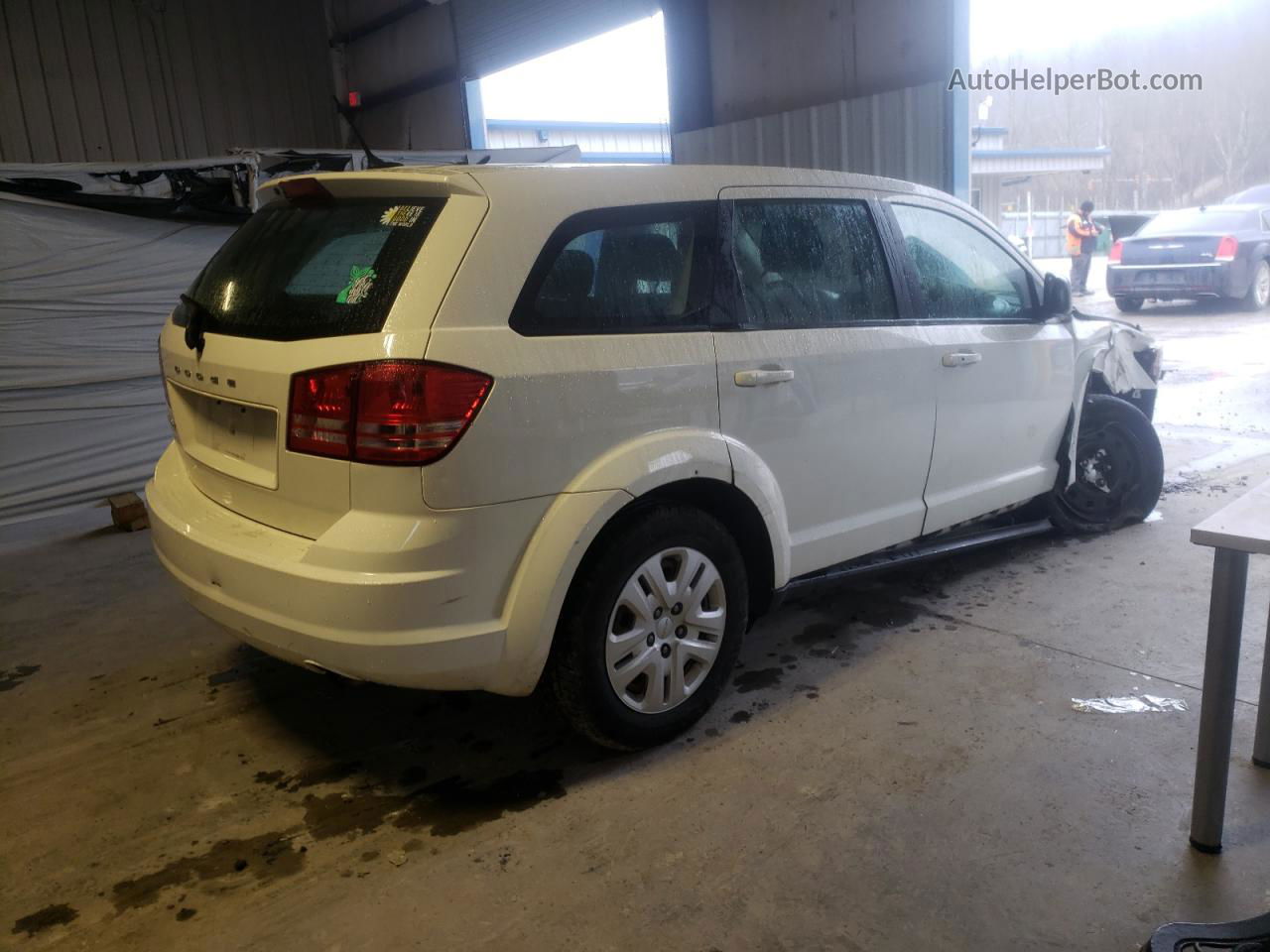 2014 Dodge Journey Se White vin: 3C4PDCAB5ET285356