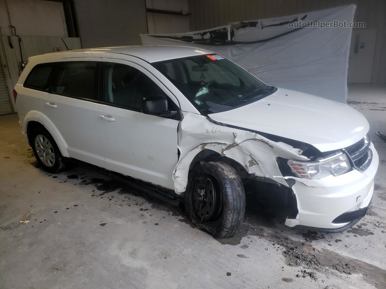 2014 Dodge Journey Se White vin: 3C4PDCAB5ET285356