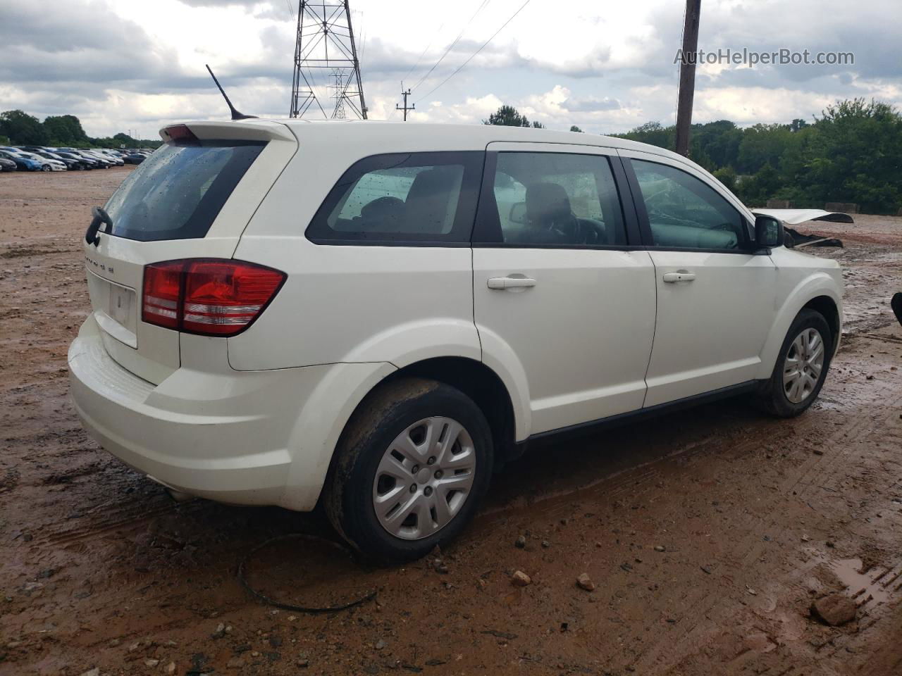 2015 Dodge Journey Se White vin: 3C4PDCAB5FT692210