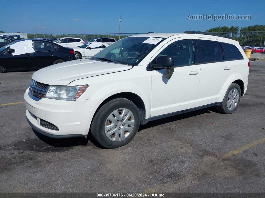 2016 Dodge Journey Se White vin: 3C4PDCAB5GT215522