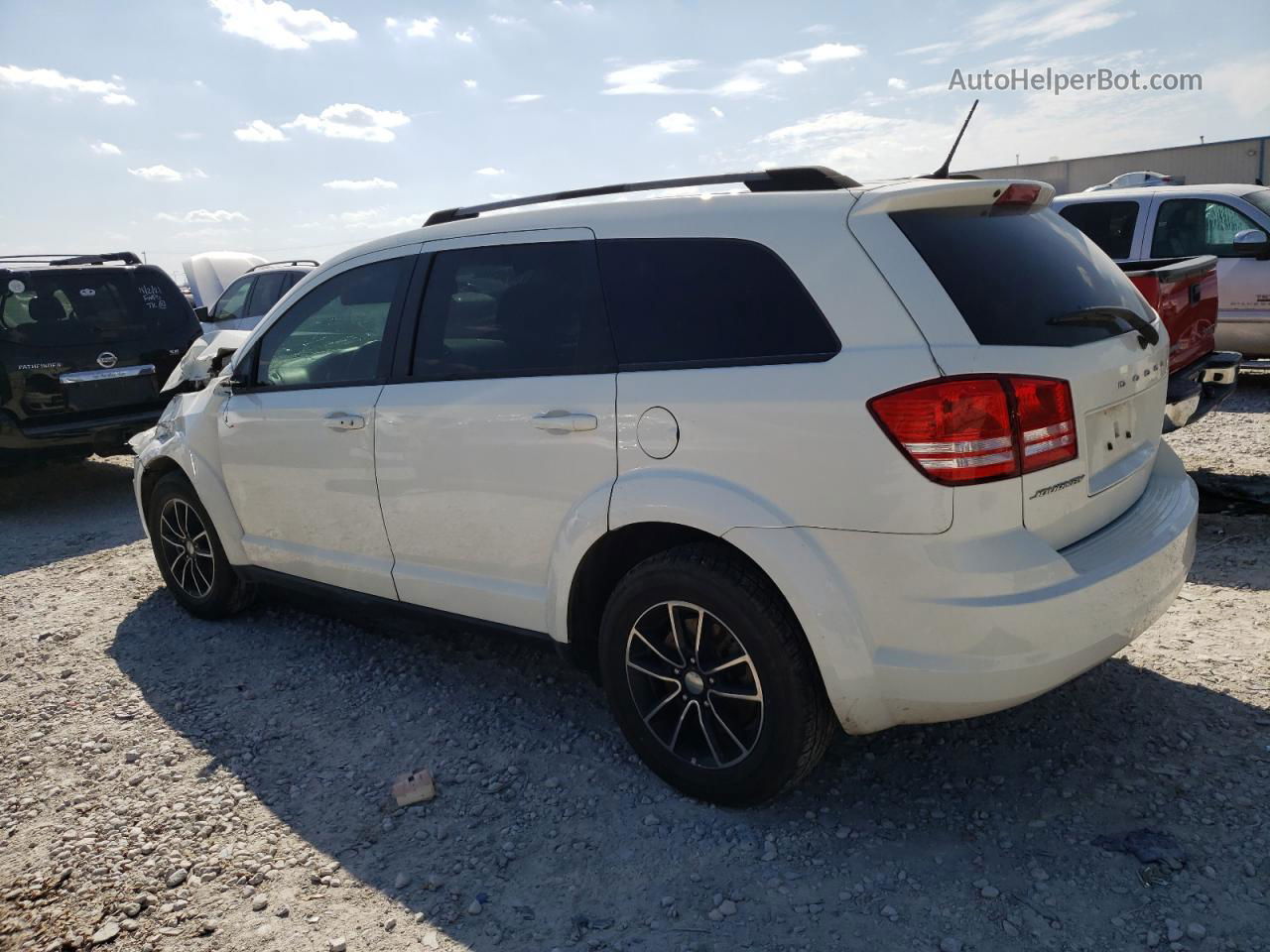 2017 Dodge Journey Se White vin: 3C4PDCAB5HT582745