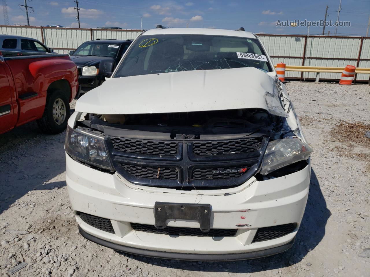 2017 Dodge Journey Se White vin: 3C4PDCAB5HT582745