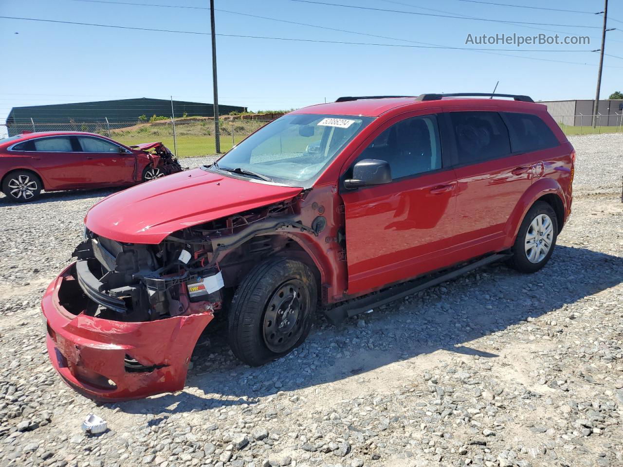 2017 Dodge Journey Se Red vin: 3C4PDCAB5HT626792